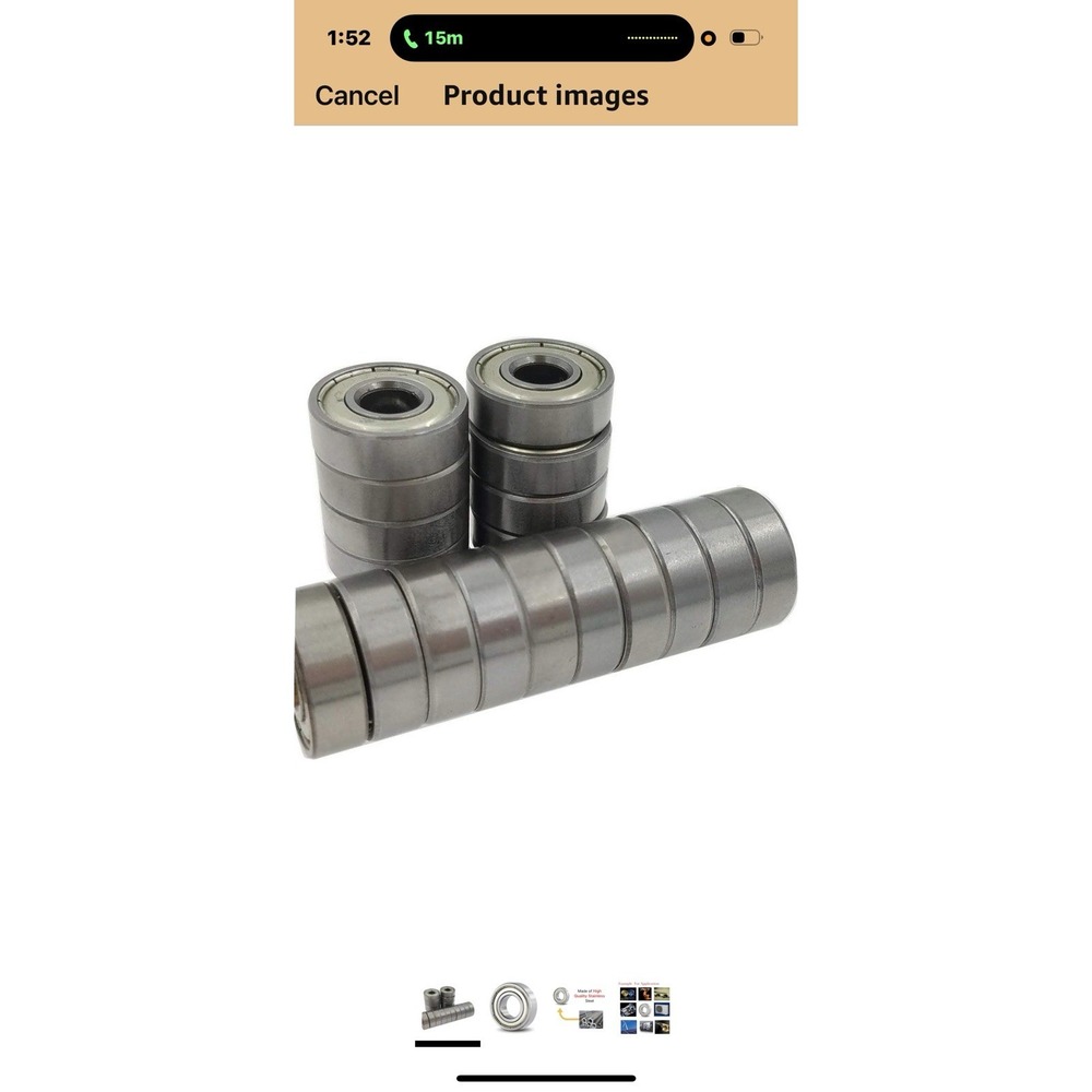 sfh SR155ZZEE Stainless Steel Ball Bearings (0.15inch×0.31inch×0.12inch) 10Pcs